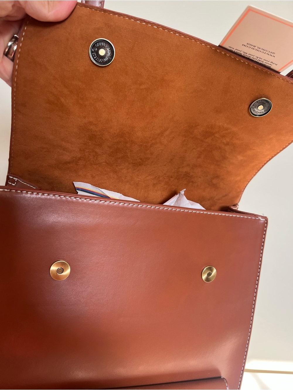 Rust Brown Crossbody with Silver Accent - Picture 2 of 7